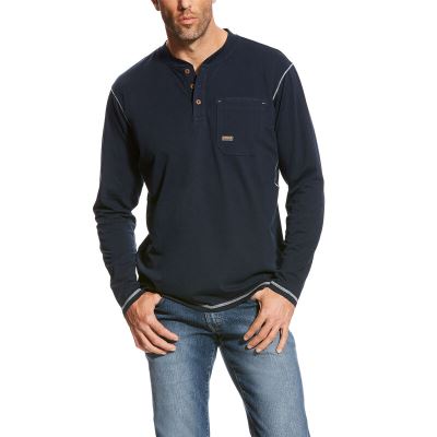 Ariat Rebar Pocket Lacivert Henley Erkek (11887-184)